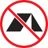icône camping interdit