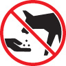 icône nourrir les animaux sauvages interdit