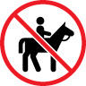 icône cheval interdit