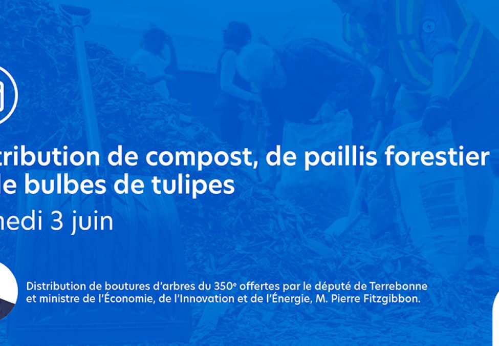 Distribution de compost, de paillis forestier et de bulbes de tulipes Samedi 3 juin