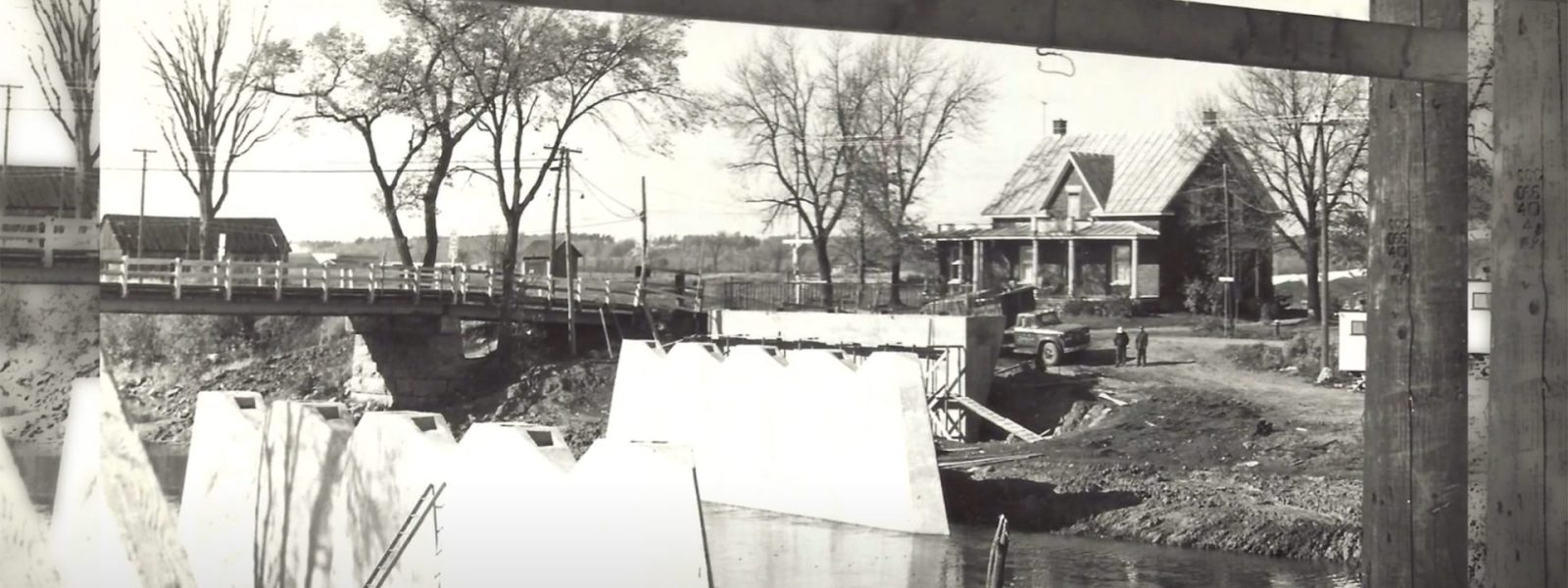 Construction du nouveau pont Mathe, 1966