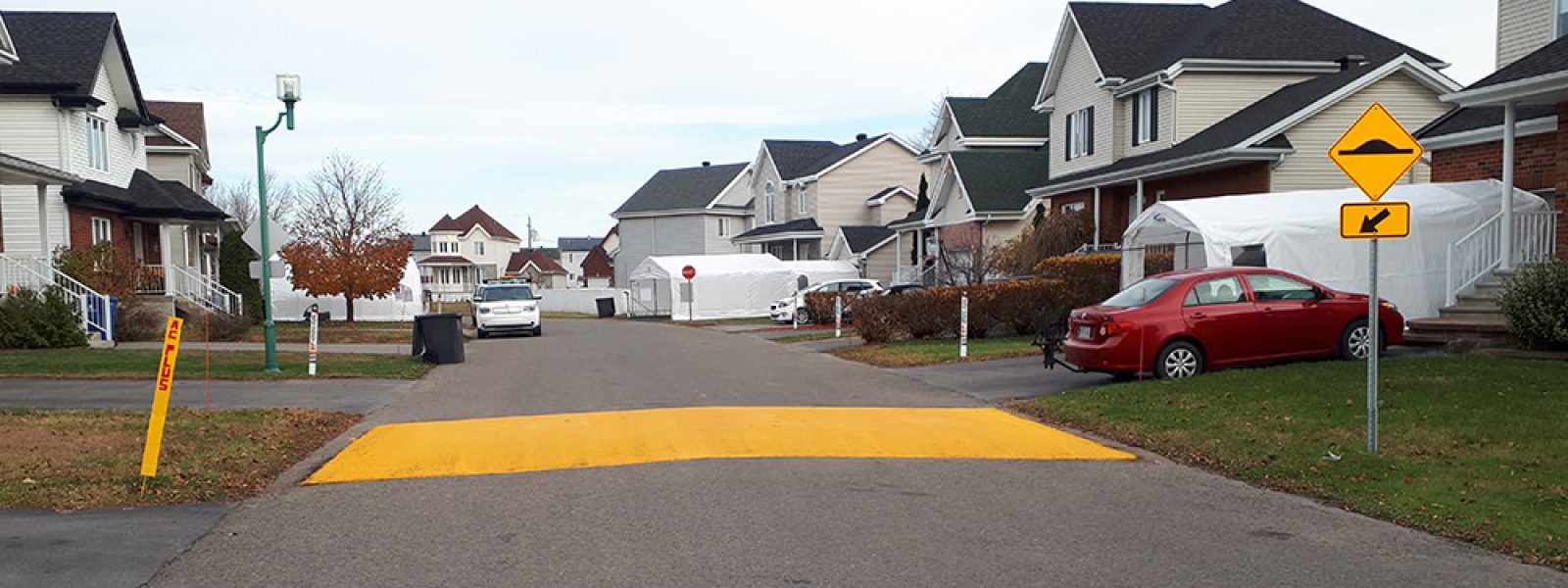Dos d'âne dans la ville de Terrebonne