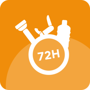 Icône 72h signifiant la Trousse d'urgence 72h