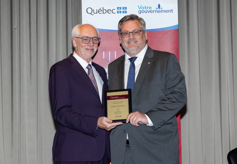 Marc Croteau, sous-ministre de l’environnement et Sylvain Dufresne, directeur général adjoint - service à la communauté et développement des infrastructures de même que responsable de la sécurité civile de Terrebonne 