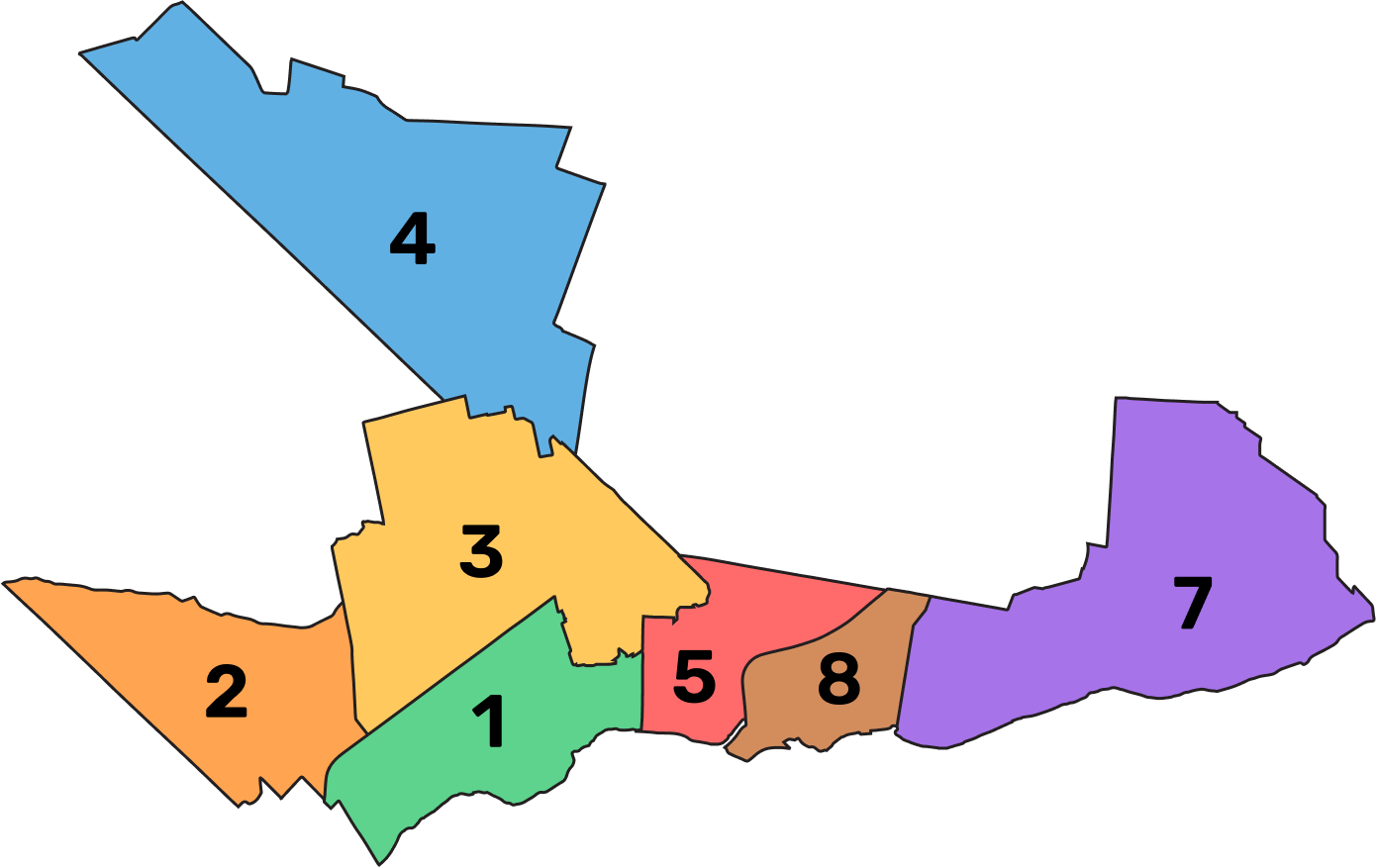 Carte de répartition des zones de déneigement